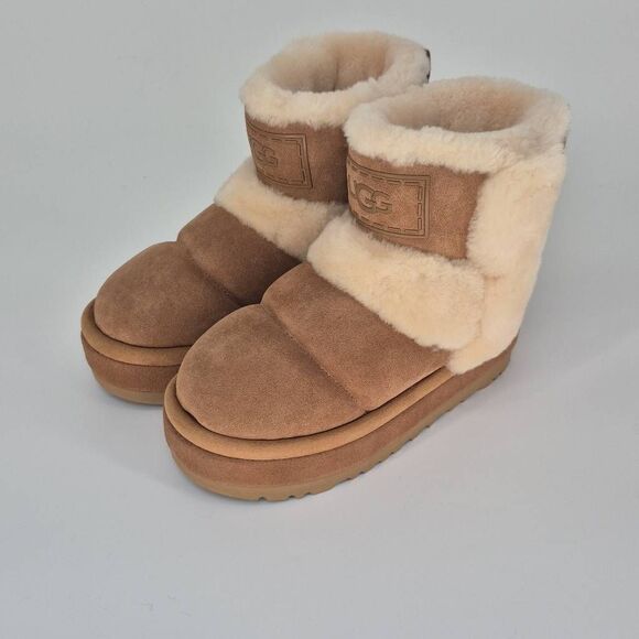 UGG CLASSIC MINI CHILLAPEAK BOOTS SUEDE CHESTNUT SIZE 8 - Picture 1 of 8